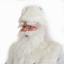 Украшение праздничного вечеринки Стояние Белый Санта -Клаус